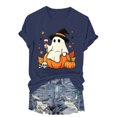 thumbnail image 6 of Leey-World Halloween Shirt Women Halloween Shirts Women Pumpkin/Ghost Print Shirt Gifts Short Sleeve Tee Top, 6 of 7