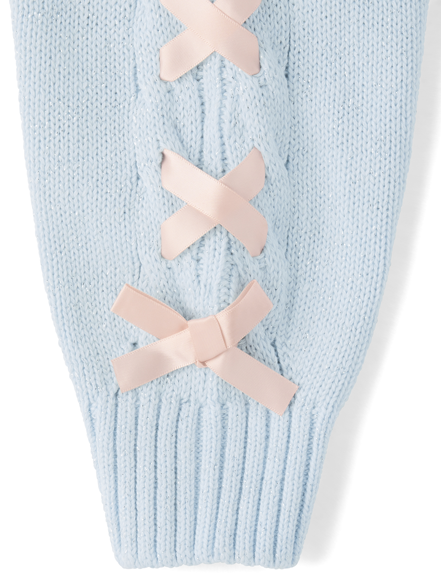 The Children's Place Girls Long Sleeve Cable Knit Ribbon Sweater, Sizes XS-XXL