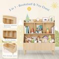 Kids Bookshelf and Toy Storage 3Tier Wooden Bookcase Baby Book and Toy