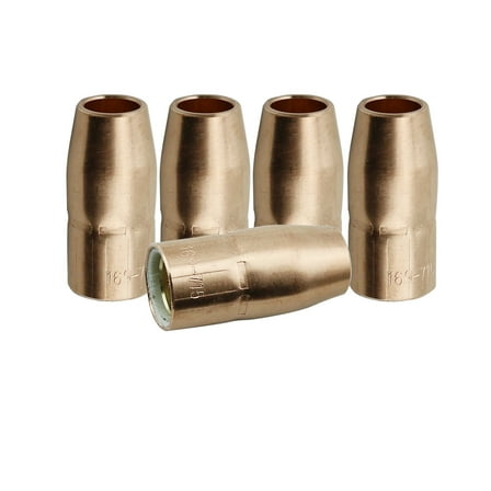 WeldingCity 5-pk Gas Nozzle 169-715 169715 1/2" for Miller Millermatic M-100 (M-10) M-150 (M-150) and Hobart H-9/H-10 MIG Welding Guns