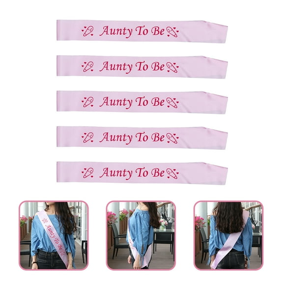 Raindrops 5Pcs Party Decor Sash Pink Cloth Baby Shower Party For Women