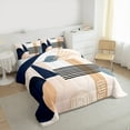 thumbnail image 3 of Homewish Geometric Stripes Circle 2pcs Bedding Comforter Set for Female Men Teens,Vintage Aesthetic Twin Comforter Sets,Abstract Geometric Breathable Bedding Set,Breathable Home Decor,Reversible, 3 of 8