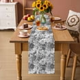thumbnail image 2 of Spring Floral Table Runner - 60 Inch Long Retro Country Flowers Leaves Botanical Gray Cotton and Linen Blended Dress Scarves Farmhouse Table Runner for Kitchen Dining, Coffee Table, 13" x 60", 2 of 8