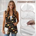 thumbnail image 6 of Uorisanigo Autumn Maple Leaf Women’s Sleeveless Vest Tops Size S Lightweight Blazer Vest for Women V Neck Blazers Suit Vests Top Casual, 6 of 7