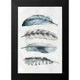 thumbnail image 2 of Watts, Eva 13x18 Black Modern Framed Museum Art Print Titled - Indgio Feathers I, 2 of 5