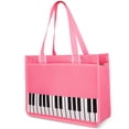 thumbnail image 1 of Bolso de hombro de nailon impermeable con estampado de teclas de piano, 1 of 7