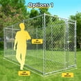 thumbnail image 7 of 10x10Extra Large Outdoor Dog Kennel Without Roof Dog Pen For Outside With Secure Lock(10'L X 10'W X 6'H), 7 of 7