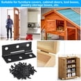 thumbnail image 7 of BUZIFU 24 Pcs Folding Butt Hinges, 2 Inch Door Hinge Ball Bearing Door Hinges Metal Butt Hinge Timber Door Hinge with Screws for Home Furniture Hardware Cabinet Closet Door Drawer (Black), 7 of 7