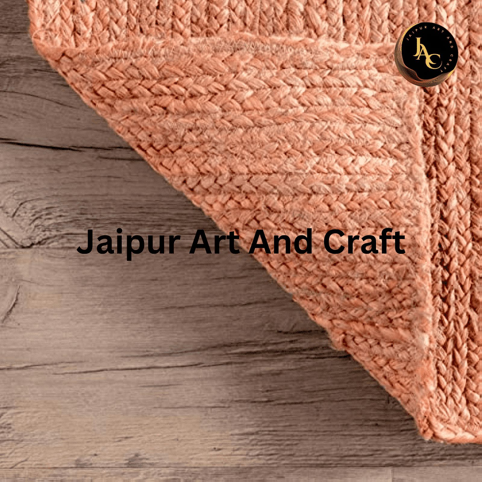 Jaipur Art And Craft Handmade Rectangle Jute Area Rug Reversible Braided Carpet (6x9 Sq ft)