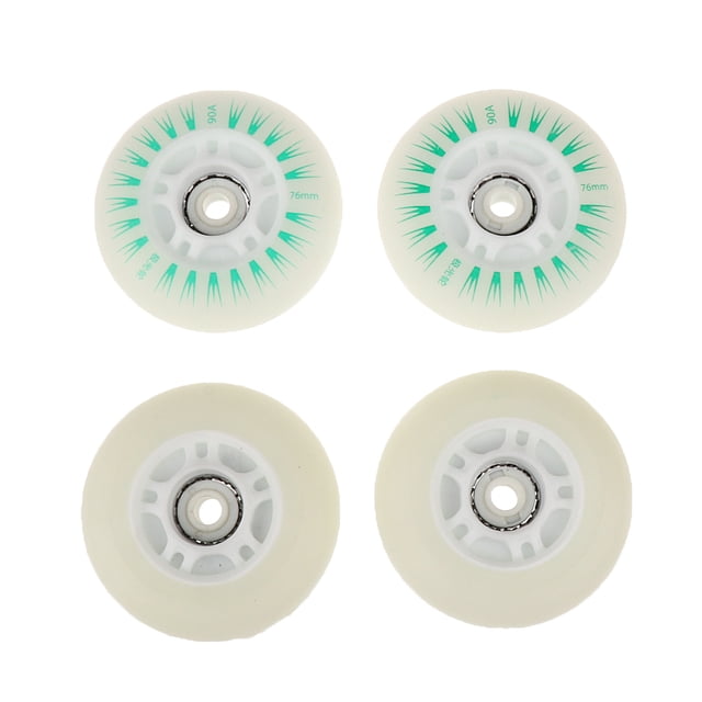 2 Pares de Patines en Línea con Rodamientos LED, Ruedas de Repuesto, Accesorio de Patinaje en Línea - 76mm Sunnimix Ruedas LED Roller Skate Wheels