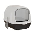 thumbnail image 1 of BELOVING Enclosed Cat Litter Tray High Capacity for Small Animals Rabbit Potty Toilet Black, 1 of 10