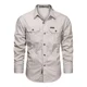 thumbnail image 1 of Camisa Cargo Militar Con Botones De Manga Larga For Hombre, 1 of 8