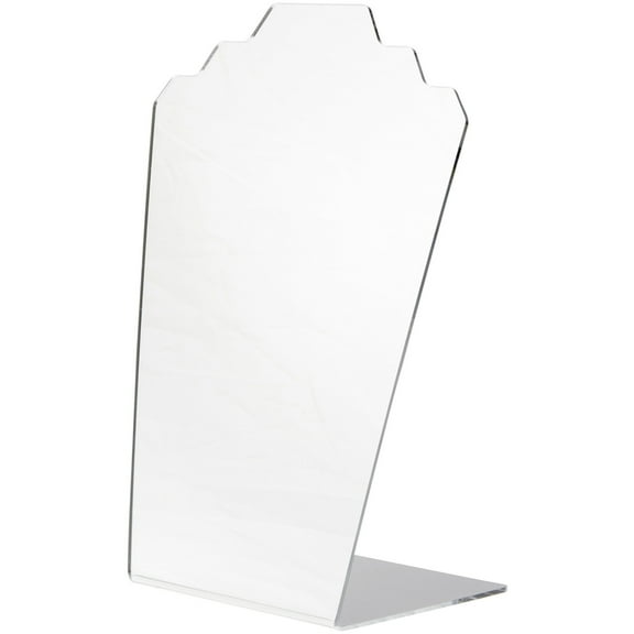 Plymor Acrylic Stair-step Necklace Display Stand (Mirrored), 8" W x 4" D x 11.75" H