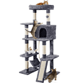 thumbnail image 1 of Yaheetech 63in Cat Tree Condo with Hammock Scratching Posts, Dark Gray, 1 of 10