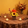 thumbnail image 3 of Racsoh Artificial Maple Leaf Pumpkin Potted Plants, Mini Fall Faux Sunflower Greenery Ornament, Realistic Thanksgiving Decoration, for Desktop Office Decor (C), 3 of 7