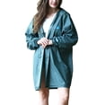 thumbnail image 1 of Poncho impermeable largo, reutilizable y grueso, de color verde oscuro, con mangas elásticas, impermeable para exteriores, con capucha, resistente al viento, para escalada, viajes y adultos., 1 of 7