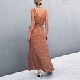 thumbnail image 4 of Vestido largo de vendaje sin mangas con cuello en V y estampado informal de verano para mujer a la moda Fridja  hjkh6636, 4 of 8