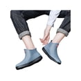 thumbnail image 3 of Woobling Men Kitchen Shoes Slip On Chef Shoe Round Toe Mules Resistant Clogs Comfort Lace Up Light Blue 8, 3 of 5