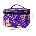thumbnail image 6 of HELLHERO Travel Wash Cosmetic Bag Wide-open Travel Make up Bag Practical Travel Portable, Abstract Lines, 6 of 6