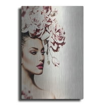 Luxe Metal Art 'Rose' by Incado, Metal Wall Art, 12"x16"