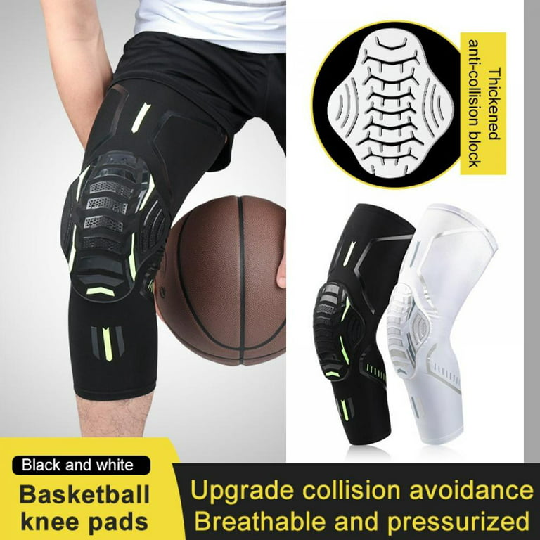 Prettyui Breathable Absorb Sweat Basketball Knee Pad Honeycomb Shockproof  Long Leg Sleeves Knee Brace Football Sports Knee Guard,1PC
