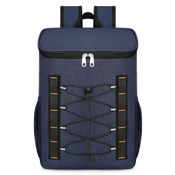 Refrigerador de mochila de gran capacidad para picnics al aire libre Senderismo Pesca (Azul)