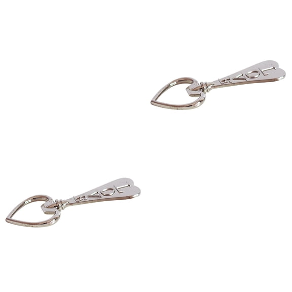 2 Pieces Wedding Gifts for Guests Beer Heart Shaped Bottle Opener Silver