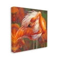 thumbnail image 3 of Preening Flamingo Wildlife Nature Animals & Insects Painting Gallery Wrapped Canvas Print Wall Art, 3 of 7