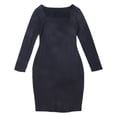 thumbnail image 4 of Felcia Women Elegant Slim Fit Dress Square Collar Long Sleeve Bodycon Mini Dress, 4 of 7