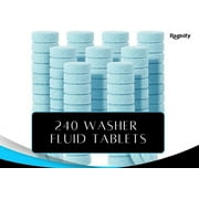 Ragnify 240 Pieces Car Windshield Washer Tablets Glass Concentrated Wiper Cleaning Washer Fluid Tablets for Car Kitchen and Room Window- 6mm