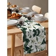 thumbnail image 6 of ERUNPONLY Summer Flower Table Runner - 36 Inch Long Lily Floral Watercolor Plant Country Cotton and Linen Blended Dress Scarves Farmhouse Table Runner for Kitchen Dining, Coffee Table, 13" x 36", 6 of 8