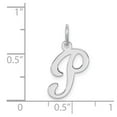 thumbnail image 4 of FB Jewels Sterling Silver Rhodium-plated Stamped Initial P Charm, 4 of 4