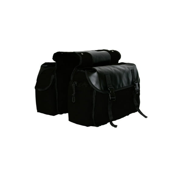 Soidarity Sillín de bicicleta, alforjas de lona para motocicleta, mochila, herramientas laterales, portabicicletas para asiento trasero para ciclismo, Ciclismo Negro Soidarity OD032116-02