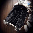 thumbnail image 3 of 2021 Fashion Male keep warm winter slim simulation fox fur jackets/Men‘s High quality leisure hooded coats Thickening jackets, 3 of 6