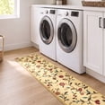 thumbnail image 4 of Ottomanson Extra Long Runner Rug 1'10.5" x 49' – Non-Slip Low Pile Hallway Carpet, Floral Beige, 4 of 10