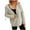 Khaki, variant on Ashirexll Zip Up Hoodie Women, Winter Tops for Women, Knitted Hooded Zipper Pocket Cardigan Sweater Coat