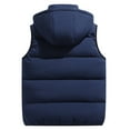 thumbnail image 5 of Zimjoy Mens Puffer Vest Thick Adjustable Hooded Windproof Heated Vest Warm Big and Tall Puffer Coat Men Casual Lightweight Zip Up Vests Outerwear with Pockets, Dark Blue S, 5 of 6