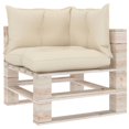 thumbnail image 1 of vidaXL Pallet Cushions 3 pcs Cream Fabric, 1 of 6