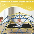 thumbnail image 3 of Climbing Dome,10FT Dome Climber with Hammock, Outdoor Play Equipment for 3 to 10 Children, Supports Jungle Gym up to 1,000 lbs, Rust Resistant, Easy to Assemble, Gift for Kids, Blue+Yellow, 3 of 8