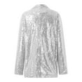 thumbnail image 5 of Wdgfv Women's Sequin Jackets Open Front Blazer Jacket Casual Long Sleeve Sparkly Cardigan Coat with Pocket, 5 of 5