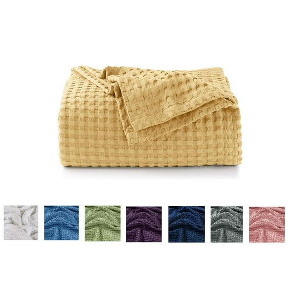 Cotton Bed Blanket, Breathable Bed Blanket Twin Size, Cotton Thermal Blankets Twin Size, Perfect for All Season
