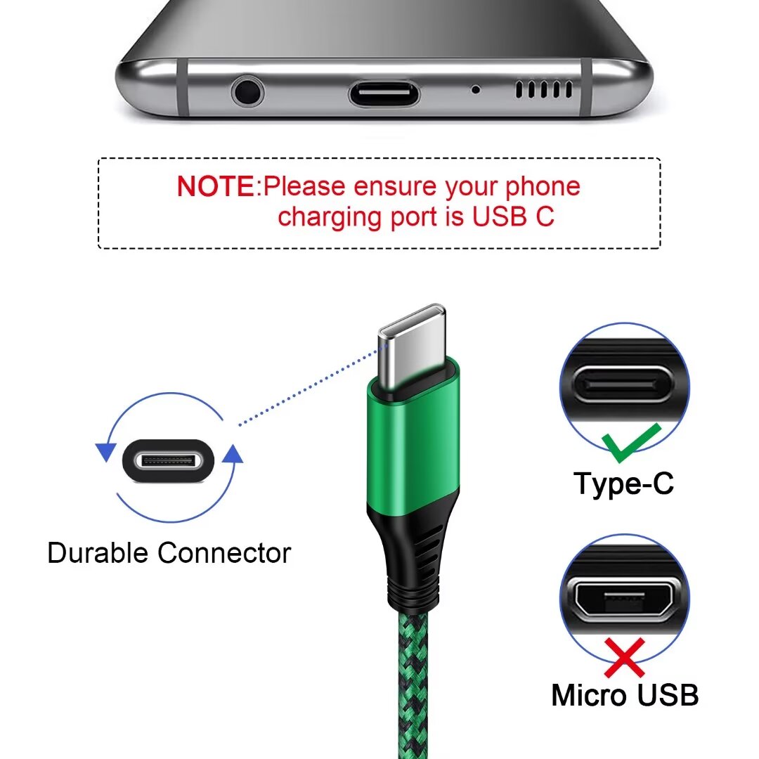 Ailkin 3-Pack USB-C Fast Charging Block with 6ft Cables photo 4