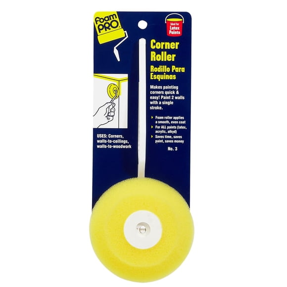 Foam Pro 00102 Rodillo De Esquina Foampro Superficie Lisa 4 Pulgadas.