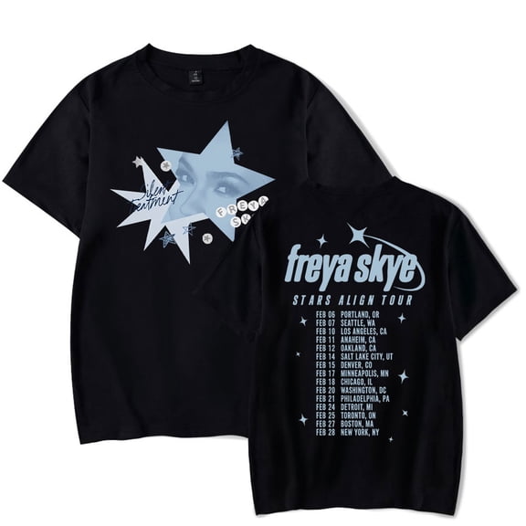 Freya Skye Stars Align Tour 2026 T-shirt Women Men Crewneck Short Sleeve Casual Fashion Tee