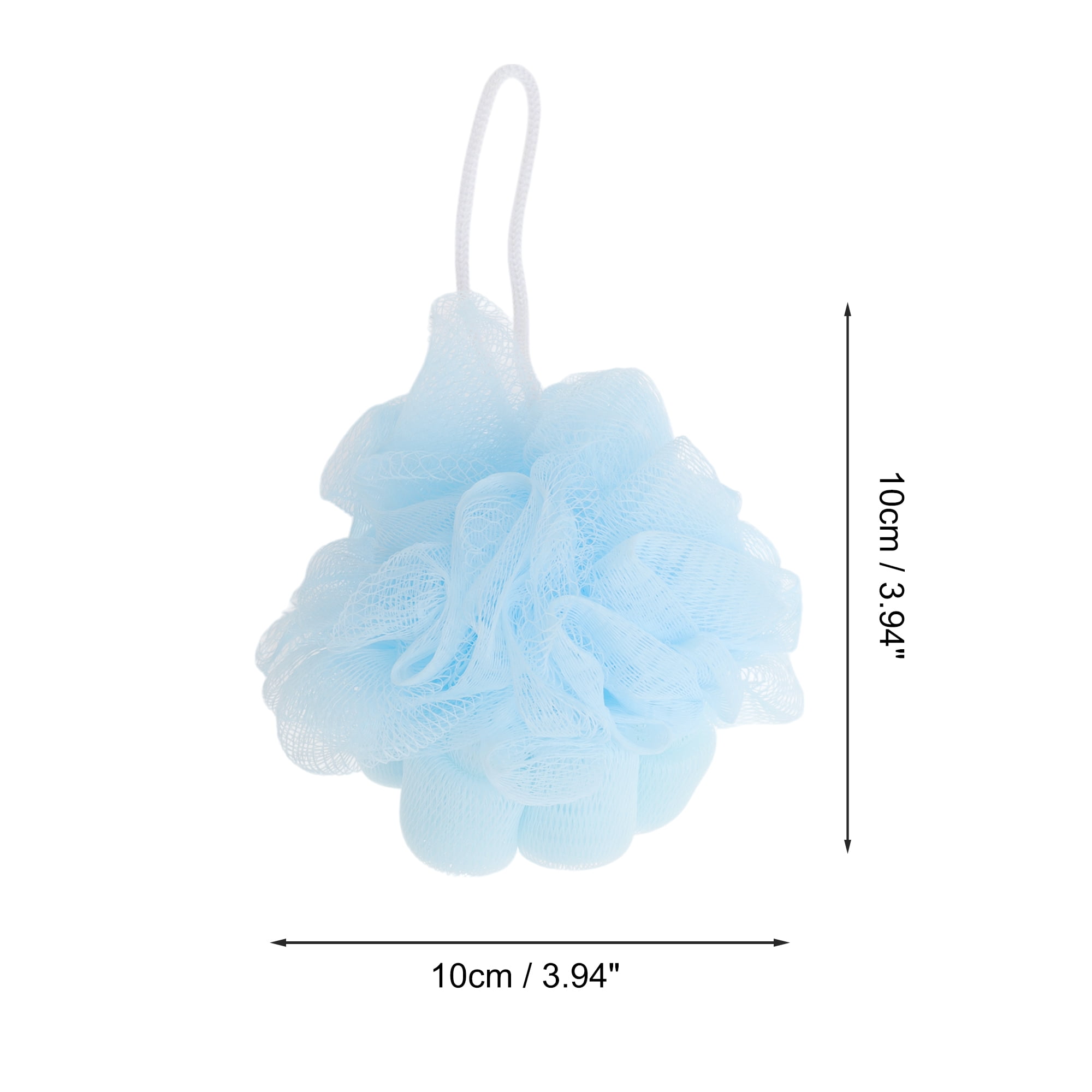 Unique Bargains Plum Bossom Bath Shower Loofah Sponge 1 Pc Blue