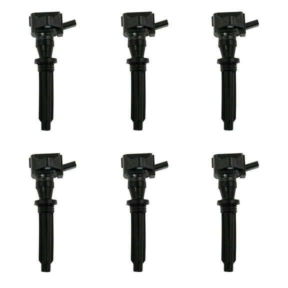 TRQ 6 Piece Engine Ignition Coil Set Direct Fit for Jaguar XF XJ New ICA65251