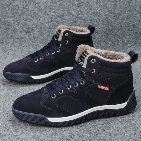 

Winter Men‘s Fashionable Fuzzy Plush Snow Boots Outdoor Shoes
