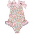 thumbnail image 1 of Girls Halter One-Piece Swimsuit Print Cute Beach Swimsuit, 1 of 5