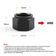 thumbnail image 2 of For 6-AN 6AN Anodized Aluminum Adapter Female Flare Cap/Plug/Nut Fitting Black, 2 of 5