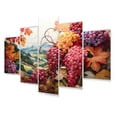 thumbnail image 2 of Designart "Pink Coral Grapes Vineyards painting" Vineyard Metal Wall Decor Set, 2 of 5